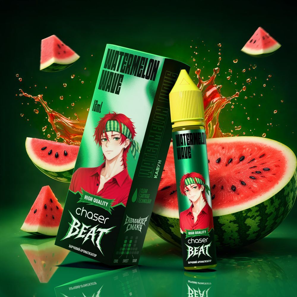 Набір Chaser Beat 30 ml 65 mg Watermelon Wave (Кавун) 555219 фото